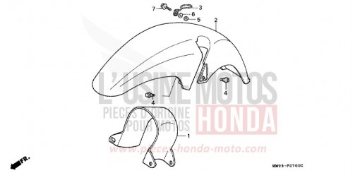 FRONT FENDER XL600VR de 1994